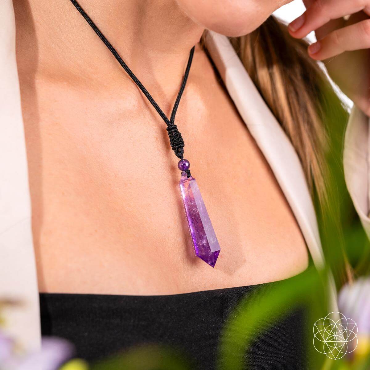 The Amethyst Talisman of Daily Stress Relief -  - Necklace