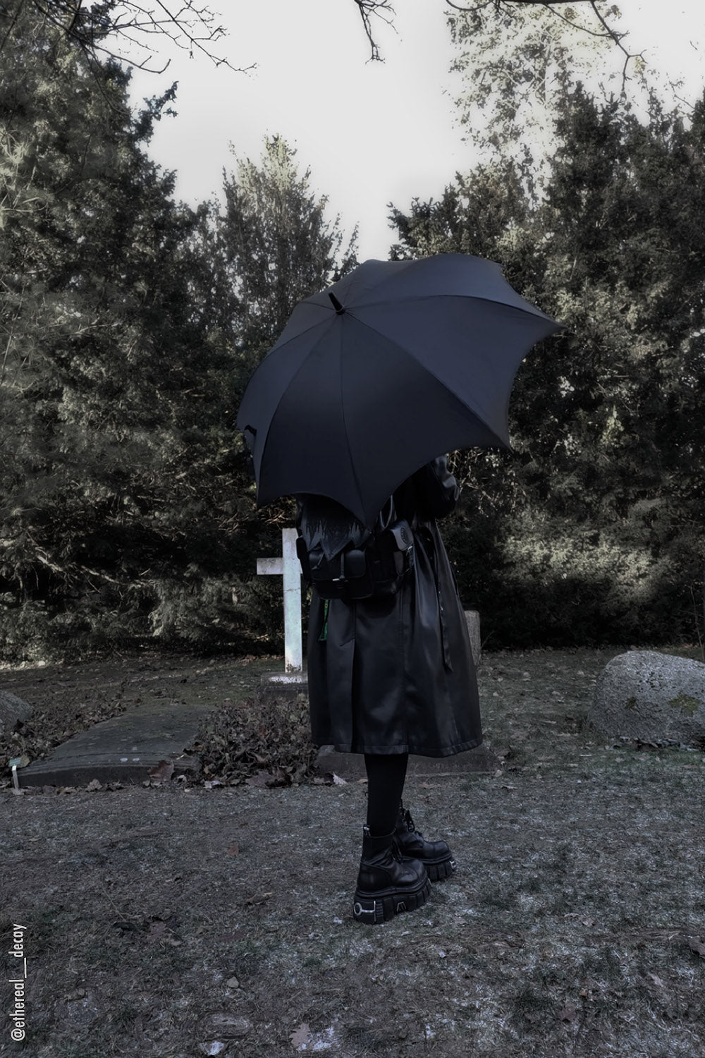 Wednesday Funeral Procession Umbrella [BLACK]