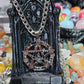 Solomonic Pentagram Tetragrammaton Occult Necklace Stainless Steel Pendant 22"