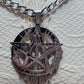 Solomonic Pentagram Tetragrammaton Occult Necklace Stainless Steel Pendant 22"