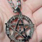 Solomonic Pentagram Tetragrammaton Occult Necklace Stainless Steel Pendant 22"