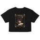 Aquarius Zodiac Crop Top - Goth T-Shirt for Night Dominance & Dark Rituals