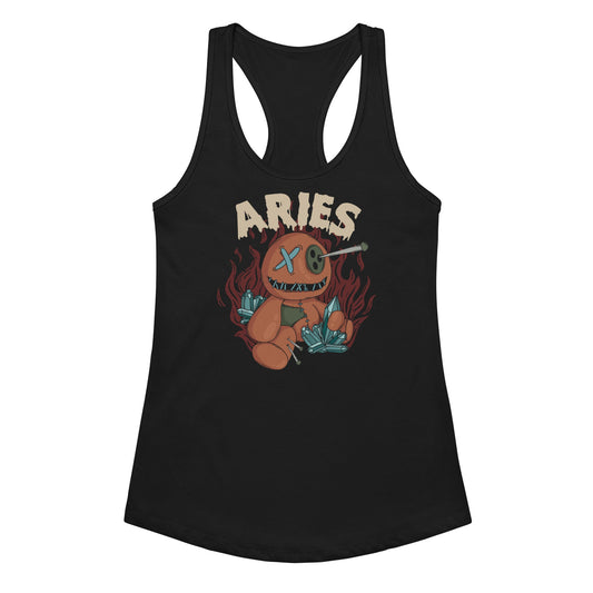 Aries Voodoo Doll Tank – Goth Accessory for Night Dominance -  - Tank Top