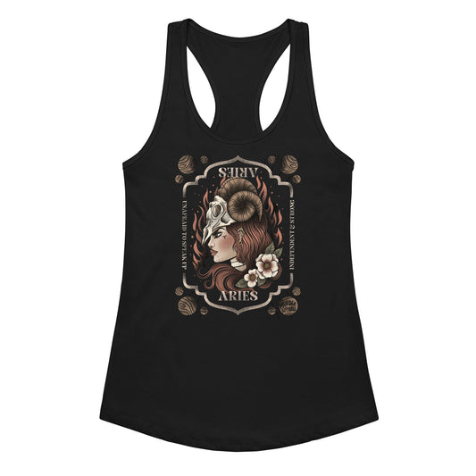 Aries Zodiac Tank – Goth Accessory for Night Dominance -  - Tank Top