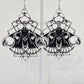Killstar Nightfly Silver Gothic Death Moth Skull Crescent Moon Hook Earrings