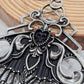Killstar Nightfly Silver Gothic Death Moth Skull Crescent Moon Hook Earrings