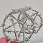 Killstar Lifes A Witch Silver Barbed Wire Pentagram Oversized Hoop Earrings