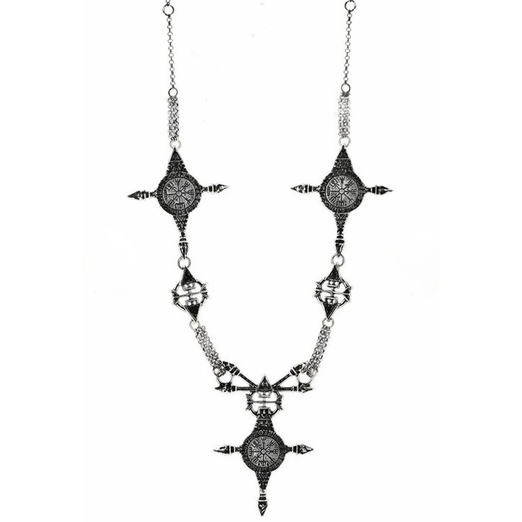 Vegvisir Necklace Gothic Wayfinder ✦ Icelandic Compass ✦ Rare Talisman