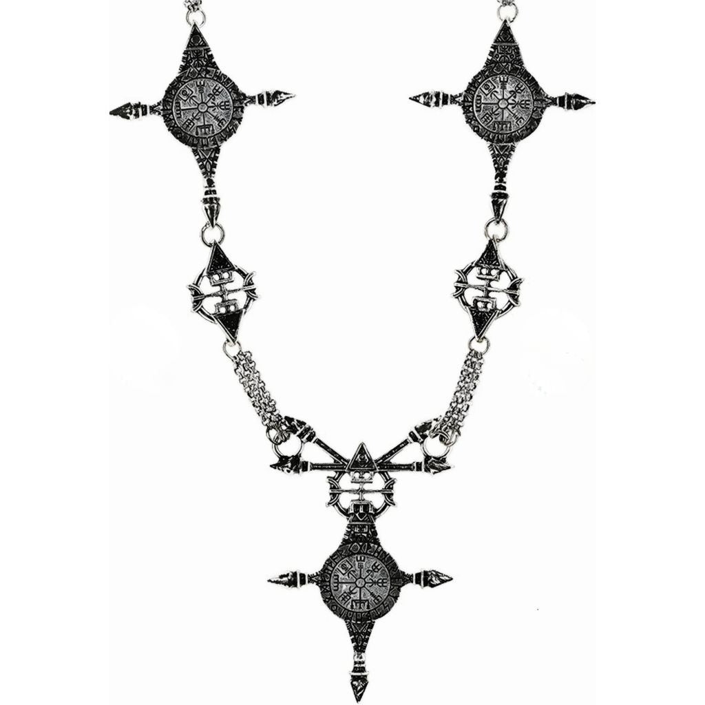 Vegvisir Necklace Gothic Wayfinder ✦ Icelandic Compass ✦ Rare Talisman
