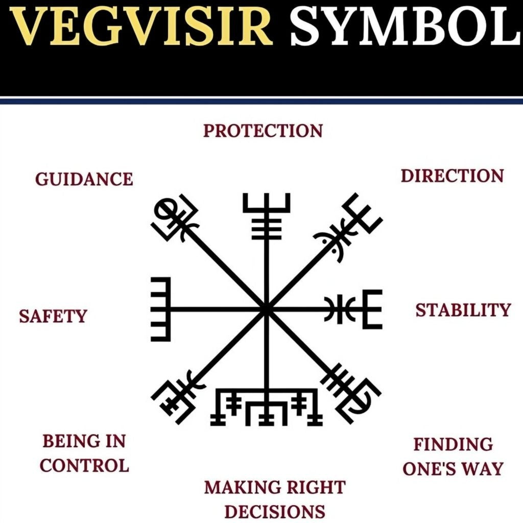 Vegvisir Necklace Gothic Wayfinder ✦ Icelandic Compass ✦ Rare Talisman