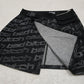 Black Denim Wrap Skirt With Attached Pocket Clip Belt Closure -  - Skirts