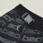 Black Denim Wrap Skirt With Attached Pocket Clip Belt Closure -  - Skirts