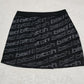 Black Denim Wrap Skirt With Attached Pocket Clip Belt Closure -  - Skirts