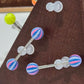 Painful Pleasures Striped 14G Surgical Steel Nipple Rings Set of 3